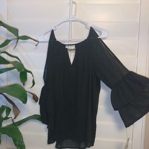 black flowy dressy top